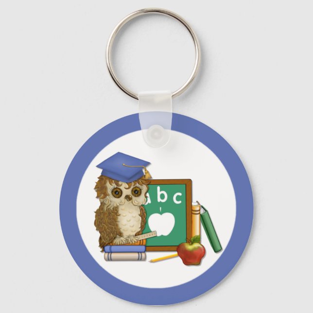 Scholar Owl Key Ring (Front)