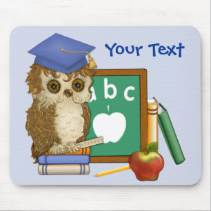 Scholar Owl Mouse Pad
