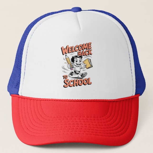 Scholarly Strides Trucker Hat (Front)