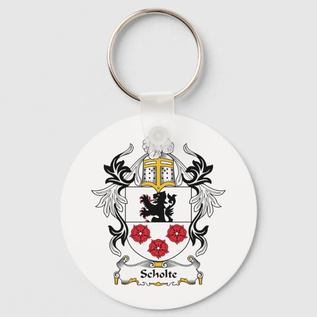Scholte Family Crest Key Ring (Front)