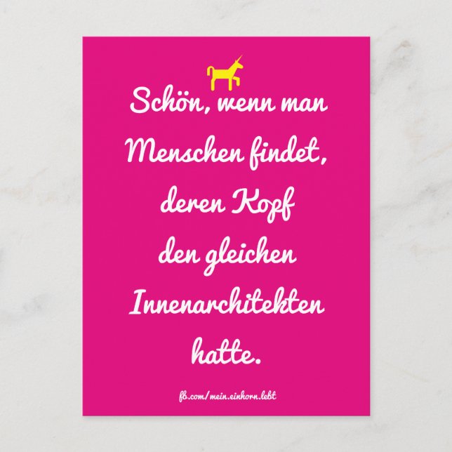 Schön, wenn man Menschen wie dich findet. Postcard (Front)