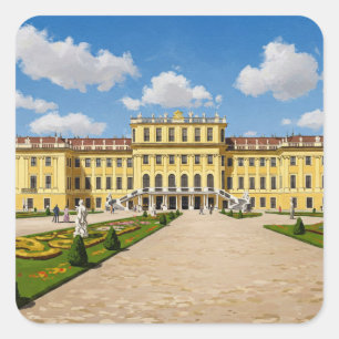 Schönbrunn Palace Vienna Austria Travel Square Sticker