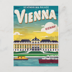 schönbrunn palace vienna vintage postcard