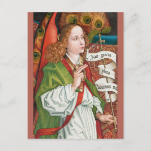 Schongauer Annunciation angel CC1182 Orlier altar Postcard