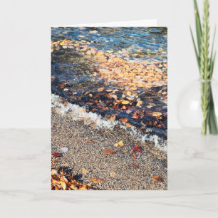 schoodic bay in the fall holiday card
