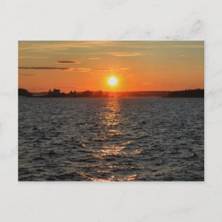 'Schoodic Sunset with Island Lighthouse' Postcard