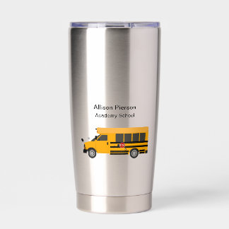 School Academy University Bus Water Bottles Insulated Tumbler