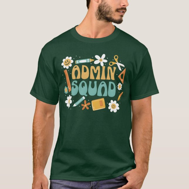 School Administrator Principal Admin Squad retro T-Shirt (Front)
