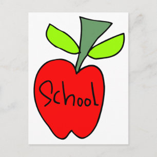 School Apples Postcard