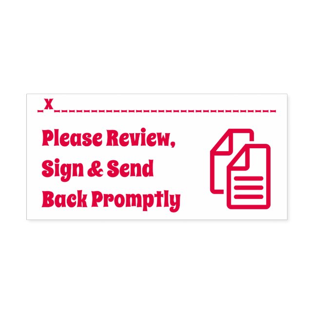 School Assignment Review Rubber Stamp (Design)