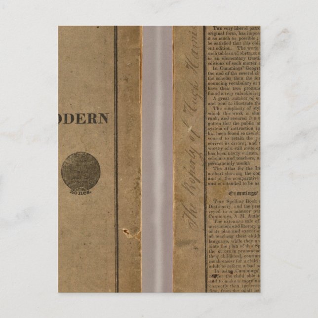 School atlas with modern geography postcard (Front)