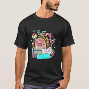 School Bag Back To School Happy Face Teacher Stude T-Shirt