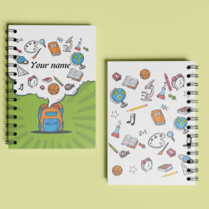 School Bag   Class Stationary   Personalised Name Notebook