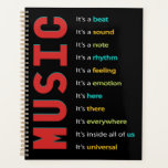 School Band Orchestra Choir Music Planner<br><div class="desc">Music is an inspiration to me. I've created this unique design expressing what music is.</div>
