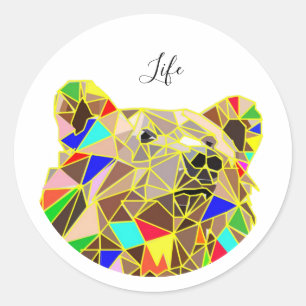 School Bear Classic Round Sticker