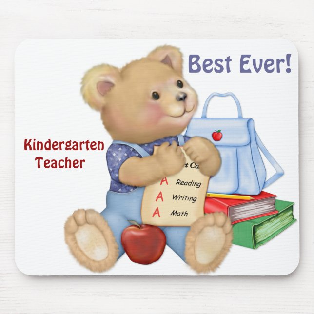 School Bear - Kindergarten Mouse Pad (Front)