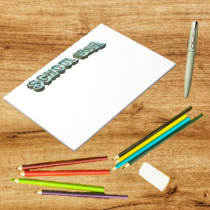 School Bluz-3D Notepad