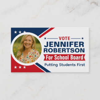 School Board Campaign Business Card