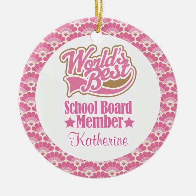 School Board Member Personalised Ornament (Front)