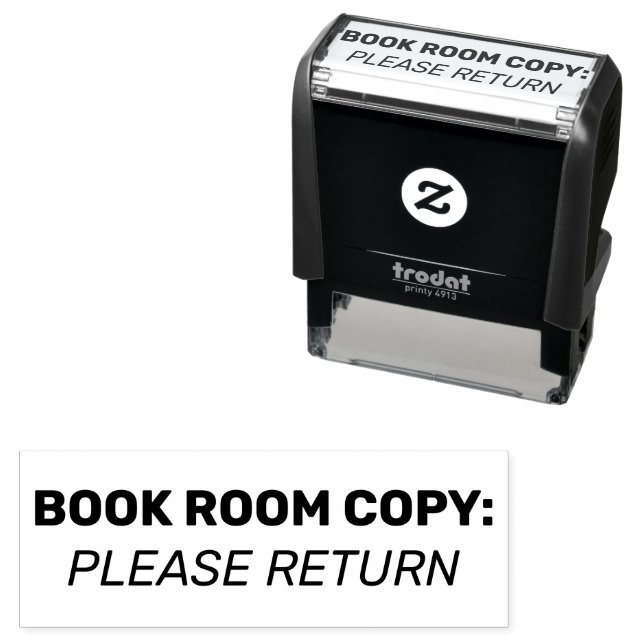 School Book Room Copy Please Return  Self-inking Stamp (In Situ)