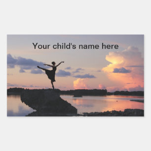 School Book Stickers Sunset Ballet
