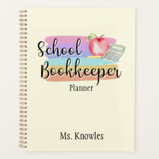 School Bookkeeper Colorful Planner