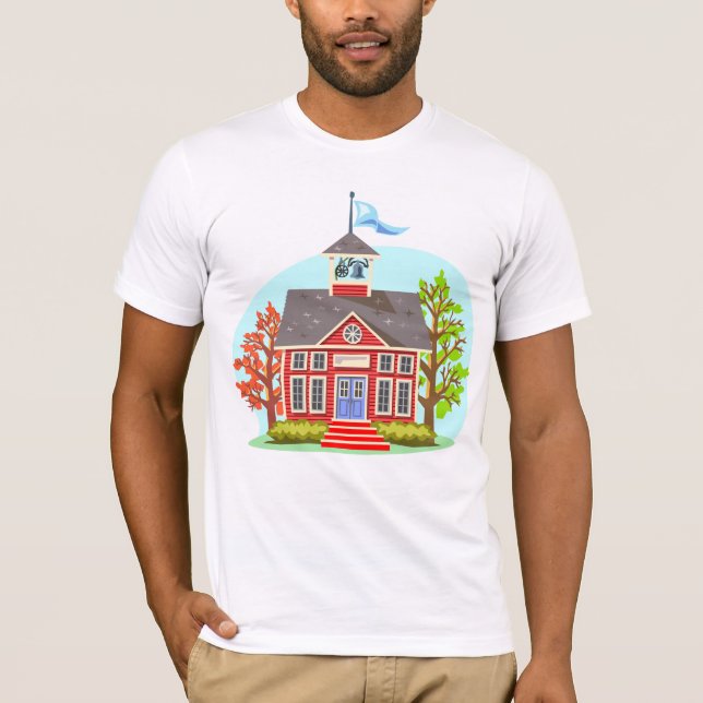 School Building Mens T-Shirt (Front)