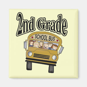 School Bus 2nd Grade Tshirts and Gifts Magnet