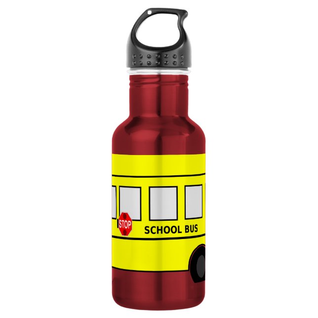 School Bus 532 Ml Water Bottle (Front)