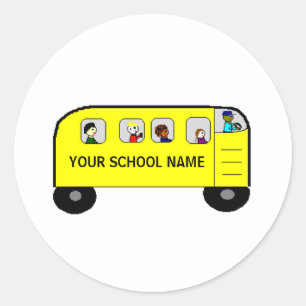 SCHOOL BUS - a Your School product Classic Round Sticker