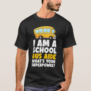 School Bus Aide Graphic Back To School First Day T-Shirt