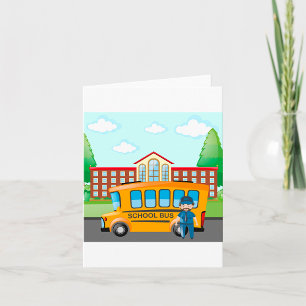 School Bus And Driver Card