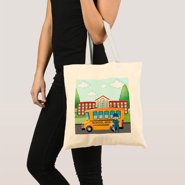 School Bus And Driver Tote Bag (Creator Uploaded)