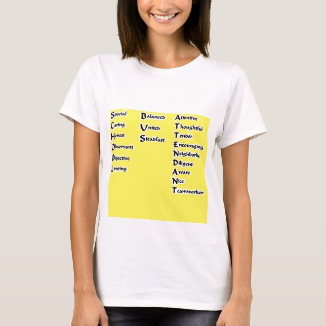 School Bus Attendant T-Shirt (Front)