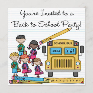 School Bus Back to School Birthday Invite