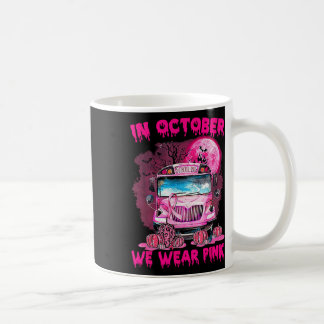 School Bus Breast Cancer In October Coffee Mug