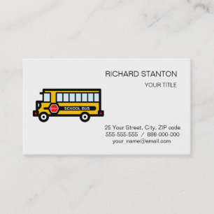 School bus business card
