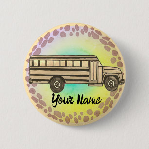 School Bus  Button