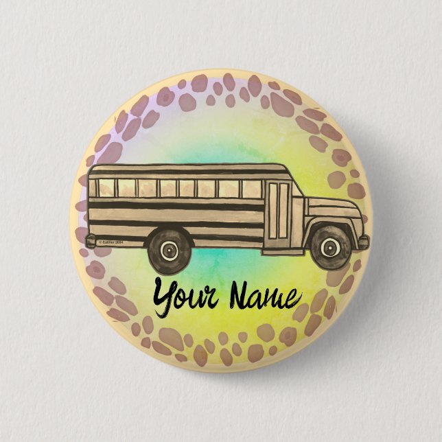School Bus  Button (Front)