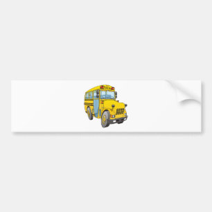 School Bus Cartoon Bumper Sticker