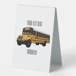 School bus cartoon illustration