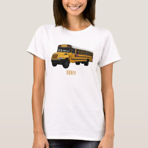 School bus cartoon illustration T-Shirt