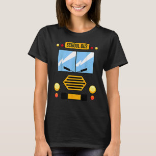 School Bus Costume Cool Easy Vehicle Halloween T-Shirt