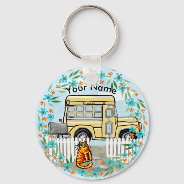 School Bus Day Key Ring (Front)