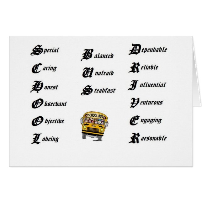 School bus driver (Front Horizontal)