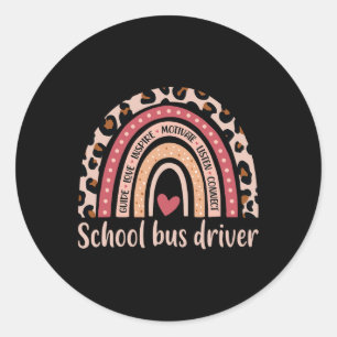 School Bus Driver 100th Day Of School Bus Driver R Classic Round Sticker