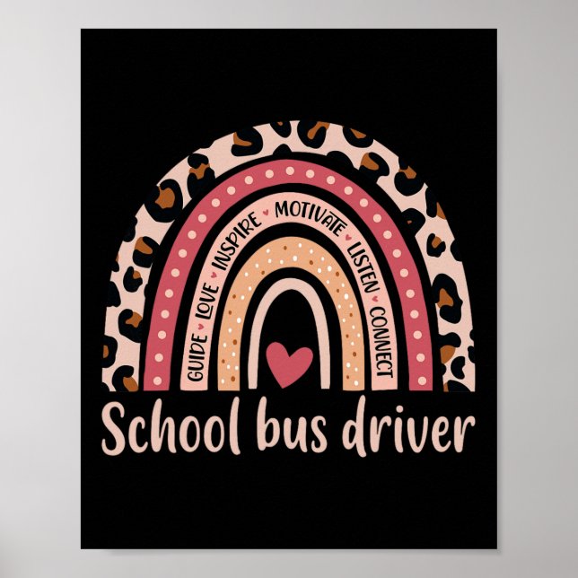 School Bus Driver 100th Day Of School Bus Driver R Poster (Front)