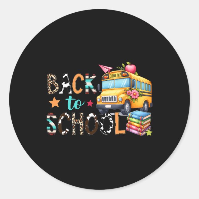 School Bus Driver Back To School Busdriver  Classic Round Sticker (Front)