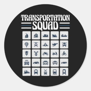 School Bus Driver Back To School Funny Transportat Classic Round Sticker