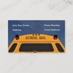 School Bus Driver Business Card